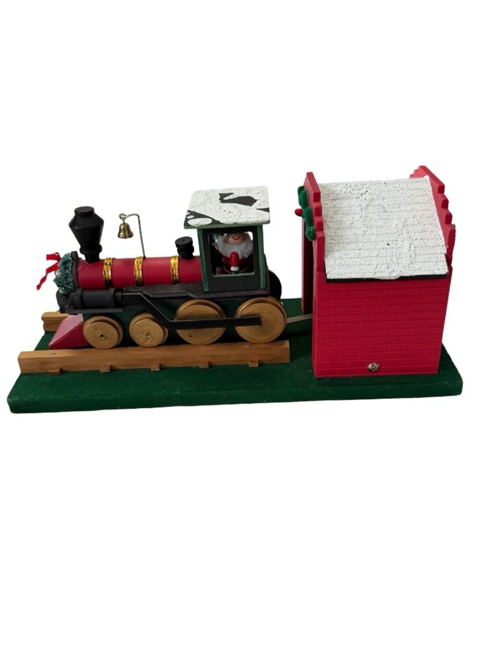 Vintage Berkeley Designs Animated Christmas Train Music Box Santa Here Comes San